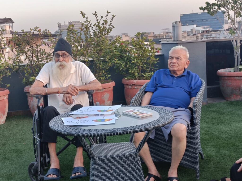 Patients enjoying Terrace Garden of Gracias Living