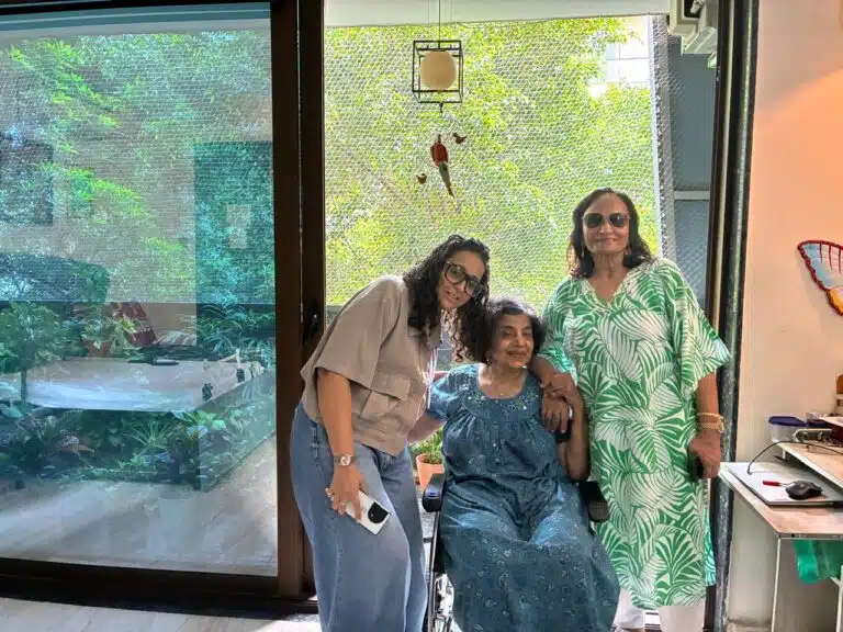 Team supporting a resident during post-hospital recovery at Gracias Living, Gurgaon